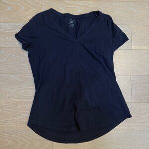 GAP Vintage Wash V-Neck Tee (Navy Blue) - Size Medium